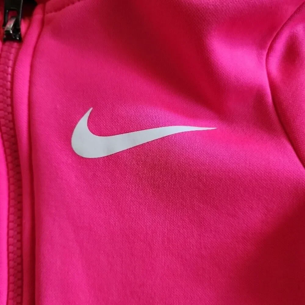 Nike Full-zip Hoodie Kids Size‎ Small Fuchsia Dri-FIT Sporty Athleisure